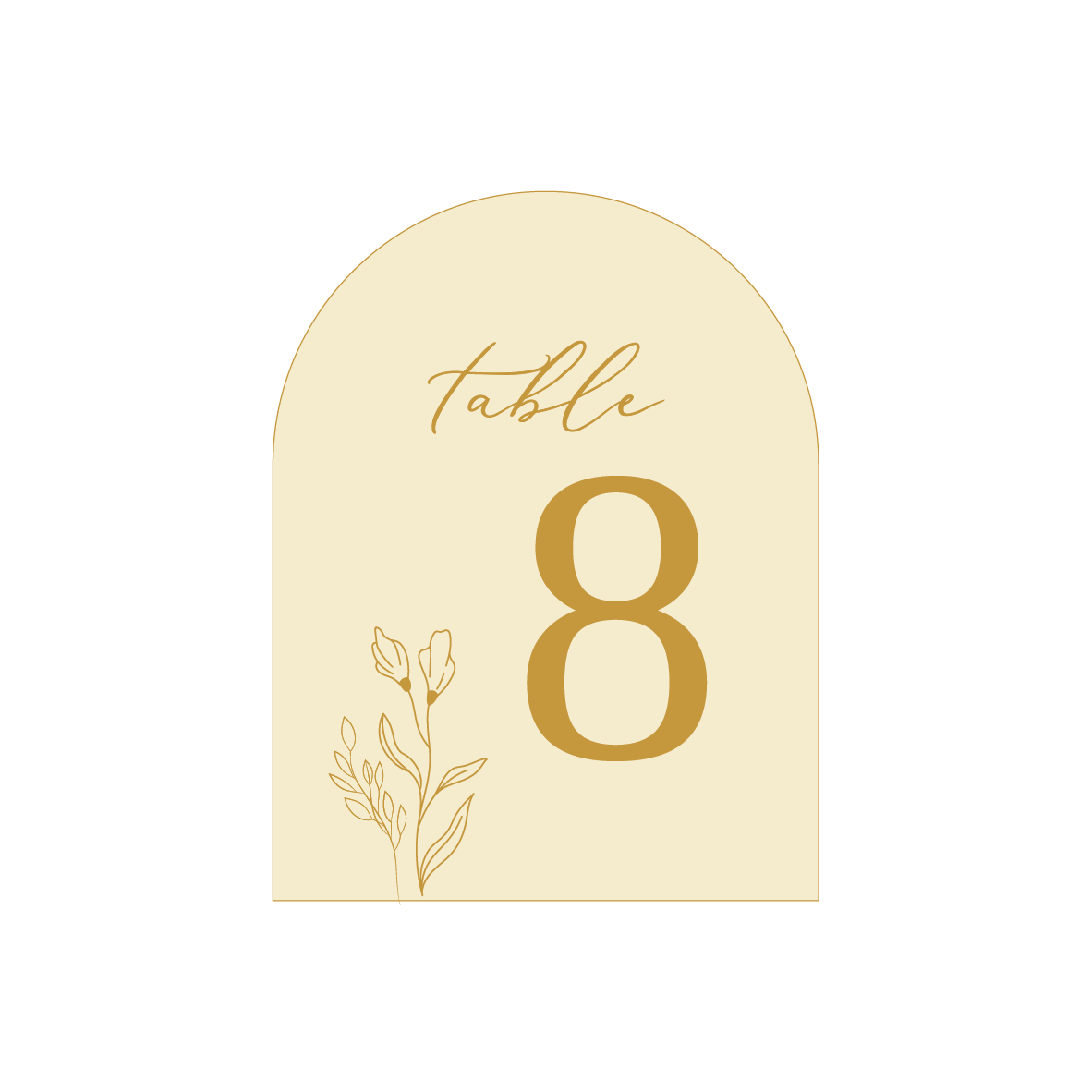 Table Number | Botanical Arch Sign