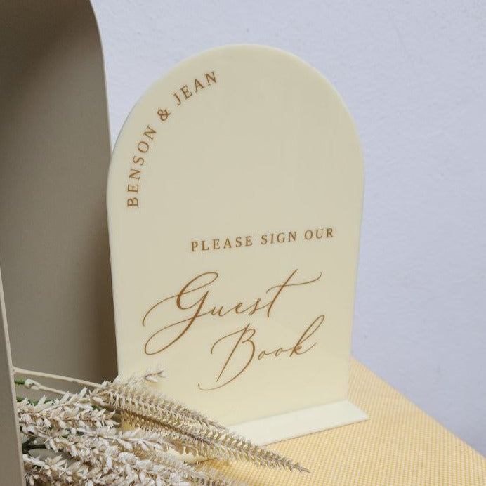 Arch Table Sign - Sign Our Guestbook