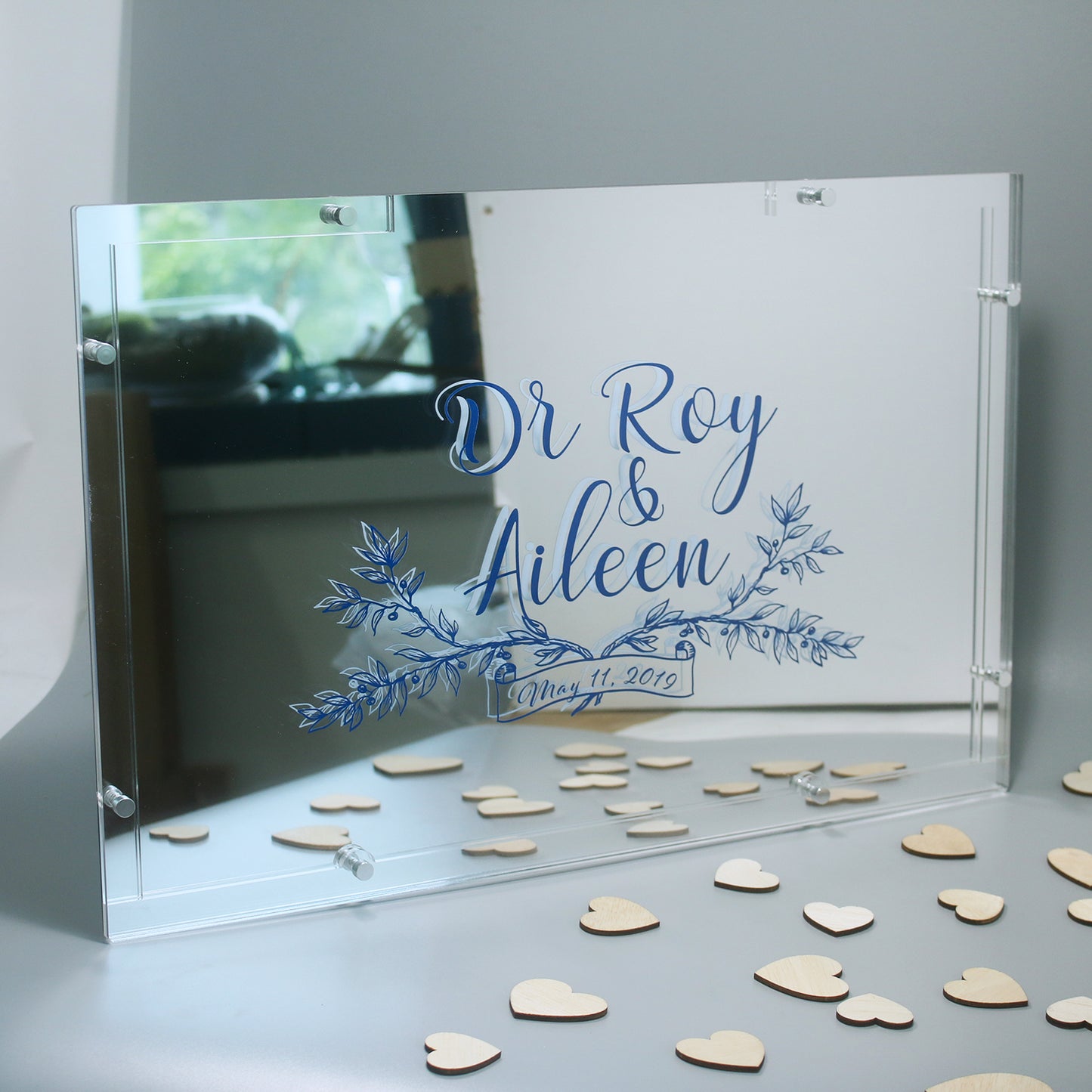 A4 Heartdrop Acrylic Wedding Guestbook