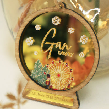 Personalized 3D Christmas Globe Bauble
