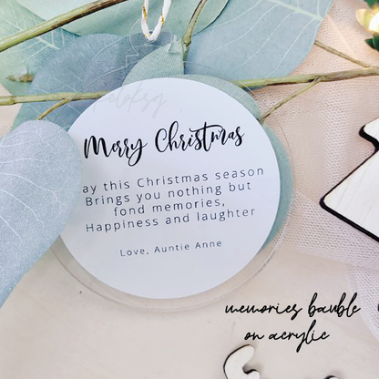 customized christmas home bauble