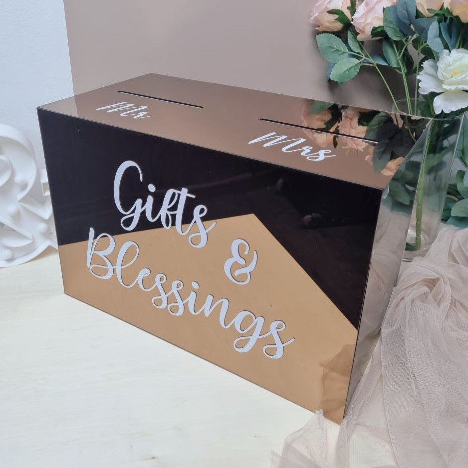 Classy Mirror Finish Double Compartment Wedding Box - Clik Clok