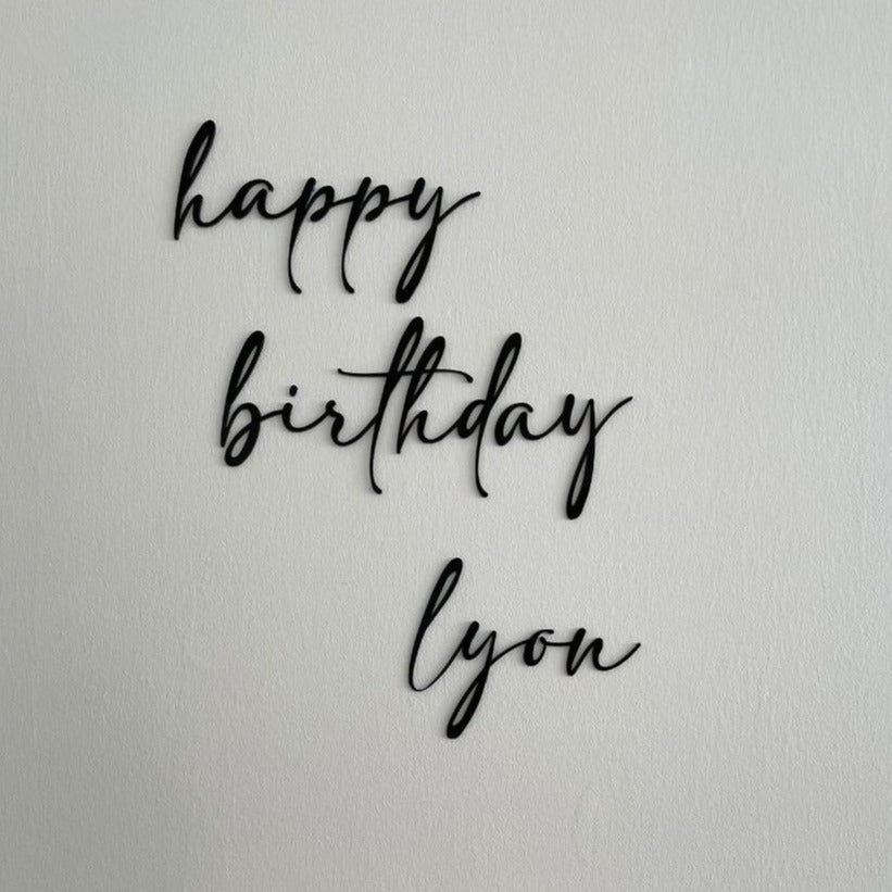 Happy Birthday Name Signage Cutout - 3 Lines
