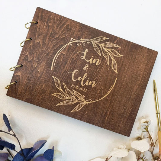 Rustic Personalized Wedding Guestbook