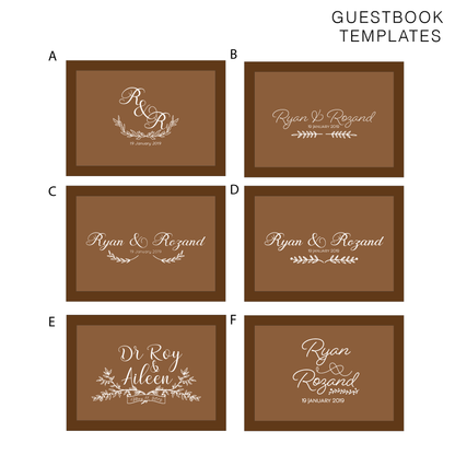 A3 Wooden Heartdrop Guestbook - Clik Clok
